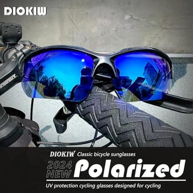DioKiw 4PACK Sports Polarized Sunglasses for Men Cycling Running Fishing UV400 Protection Sun Glasses Lightweight Half Frame Goggles - Image 3