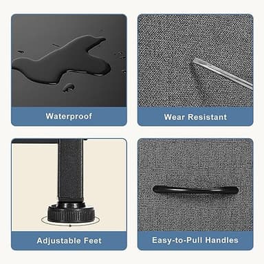 DUMOS Dresser for Bedroom, Dressers & Chests of Drawers Dresser Organizer, Wood Top Table Furniture with 9 Fabric Storage Tower Unit, Chest of Drawers for Closet, Living Room, Hallway, Porch - Image 6