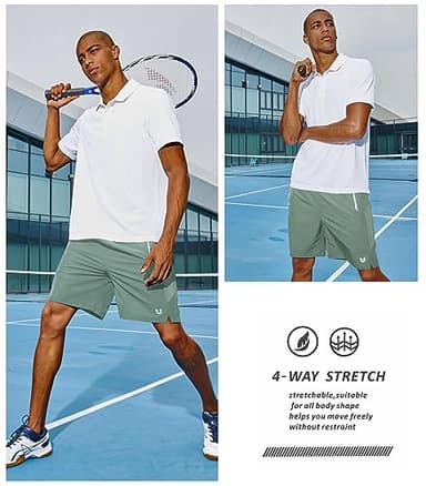 NORTHYARD Men's Running Athletic Shorts 5"/ 7"/ 9" Workout Gym Short Tennis Quick Dry Active Sport Hiking Basketball-7'' LODENFROST-M - Image 4