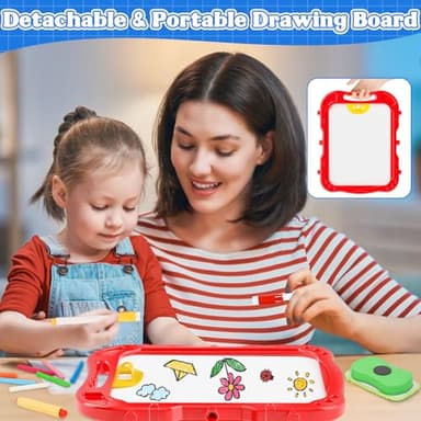 Easel for Kids Toy,Double-Sided Magnetic Kids Art Easel for 3+ Year Old Boy Gift,Toddler Toys for 3+ Year Old Boy Dry Erase Boards, Learning Educational Toy Drawing Board for 4 5 Years Old Girl Gifts - Image 6