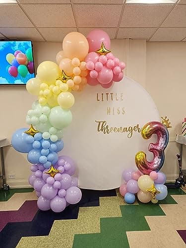 HOUSE OF PARTY 140PCS Pastel Rainbow Balloon Arch Garland Kit - Balloon Arch Kit-Birthday Balloons, Globos para Decoracion de Fiestas | Ideal for valentines day Baby Shower Party Decorations - Image 8