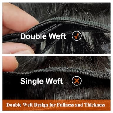 Full Shine Blonde Sew in Weft Hair Extensions Silky Straight Real Hair Wefts Human Hair 105 Grams Sew in Hair Extensions Ash Blonde Highlight Bleach Blonde Remy Bundles 24 Inch - Image 5
