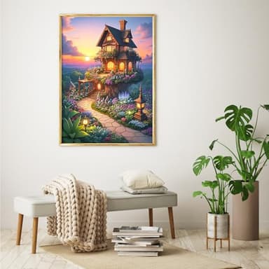 TangMosaic Puzzles for Adults 1000 Pieces, Jigsaw Puzzles Challenging Night Game, Fairytale House Puzzles Interlock Perfectly No Dust for House Decoration, Birthday Party Holiday Toy for Parents Kids - Image 4