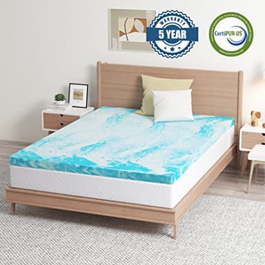 EGO Topper 2 Inch Twin Memory Foam Mattress Topper, Gel Foam Mattress Topper for Pressure Relief, Ventilated Design Bed Topper in a Box, CertiPUR-US Certified, 38"×75", Medium - Image 4