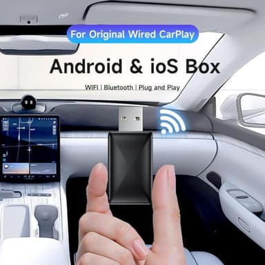 VCARLINKPLAY 2 IN 1 Wireless Carplay Adapter, Plug & Play Magic link Carplay Stable Fast Connection, Convert Factory Wired to Wireless Carplay Dongle/Android Auto Adapter for Cars 2016+, iPhone iOS 9+ - Image 2