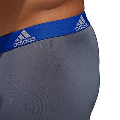 adidas Microfiber Boxer Briefs Underwear Pack for Men, Onix Grey/Black/Collegiate Royal Blue/Performance, Small - Image 3