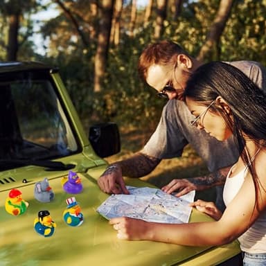 JOYIN 240 Pcs Rubber Ducks, Random Assortment Ducks Bulk with Mesh Carry Bag, Mini Rubber Duckies for Baby Bath Toys, Kids Toddler Summer Pool Toys Birthday Gifts Party Favors - Image 6