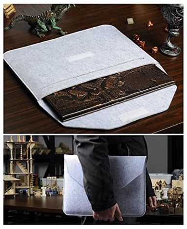 CZYY DND Dungeon Master Screen Faux Leather Embossed Dragon & Mimic, Four-Panel with Pockets DM Screen for Dungeons and Dragon, Pathfinder, D&D - Image 7