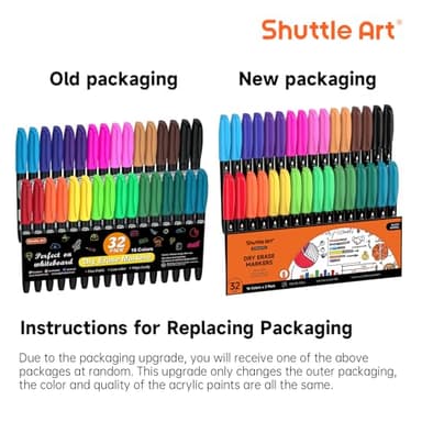 Shuttle Art Dry Erase Markers, 32 Pack 16 Colors Whiteboard Markers,Fine Tip Dry Erase Markers for Kids,Perfect For Writing on Whiteboards,Dry-Erase Boards,Mirrors,Calender,School Office Supplies - Image 4