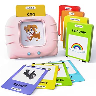 Lapare Audible Learning Toy with Music for Toddler Age 1 2 3 4 5, 520 Sight Words Talking Flash Cards Toy for Girls to Learn Alphabet Number Color Shapes and More - Image 1
