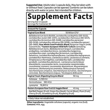 Garden of Life Raw Probiotics for Women's Vaginal Care with Acidophilus, Shelf Stable Probiotic Promotes Yeast Balance, Vaginal, Urinary Tract Health, 30 Vegetarian Capsules - Image 6