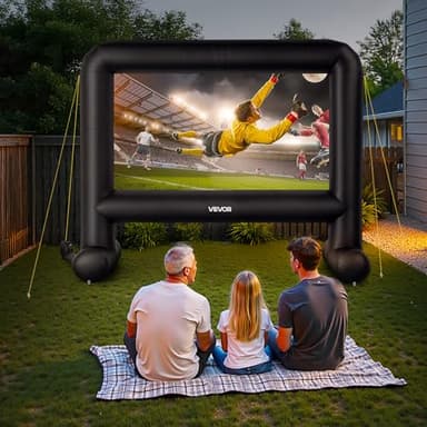 VEVOR 16FT Inflatable Movie Screen Outdoor, Inflatable Projector Screen with Portable Storage Bag, 16:9 Easy Set Up Movie Projection for Outdoor Backyard, Home Theater, Theme Party - Image 8