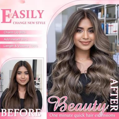 Dark Brown Clip in Hair Extensions Real Human Hair 70G 100% Remy Human Hair Clip in Extensions Straight 7pcs 16clips (22 Inch #2) - Image 8