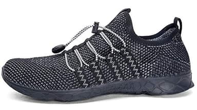 DLGJPA Men's Quick Drying Water Shoes for Beach or Water Sports Lightweight Slip On Walking Shoes Allblack 14 - Image 4