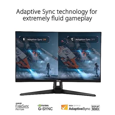 ASUS TUF Gaming 27” 1440P HDR Monitor (VG27AQ3A) – QHD (2560 x 1440), 180Hz, 1ms, Fast IPS, 130% sRGB, Extreme Low Motion Blur Sync, Speakers, Freesync Premium, G-SYNC Compatible, HDMI, DisplayPort - Image 4