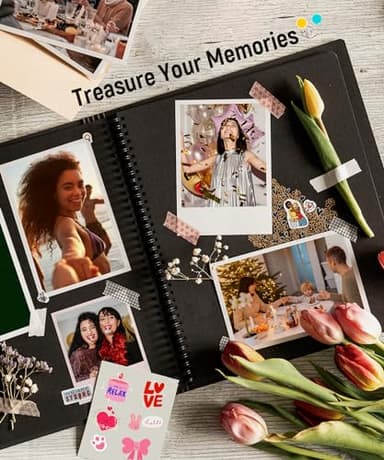 Liene Amber M100/M200 4x6" Photo Printer 80 Sheets Photo Paper & 2 Ink Cartridges Refill, Dye Sublimation, Water Oxidation-Proof, Only for Liene DHP512/DHP513 Printer, for Display, Framing, Scrapbook - Image 7