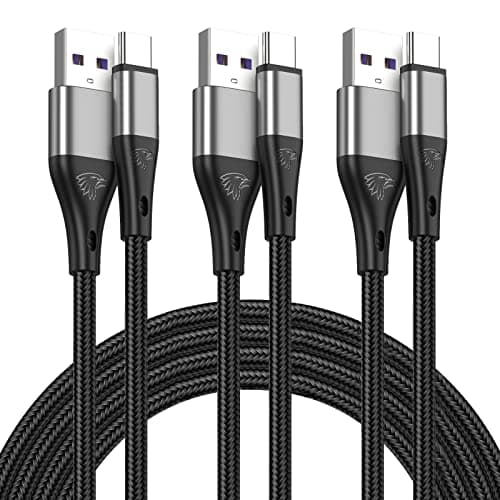 USB to USB C Cable,3Pack 10ft Premium Nylon Braided Fast Charging,3A Rapid Charger Cord,Long Type C to A Cable Compatible with Samsung Galaxy S22 S21 S20 S10 S9 S8 Plus,Note 20 10 9 8,LG V50 V40 - Image 1