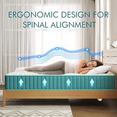 Swbvs Firm Full Mattress, 14 inch Cooling-Gel Memory Foam and Pocket Spring Hybrid Mattress,Firm Feel,Full Size Mattress in a Box, CertiPUR-US Certified - Image 7