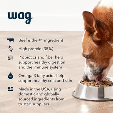 Amazon Brand - Wag Dry Dog Food Grain-Free Beef & Lentil Recipe, High Protein (24 lb bag) - Image 3