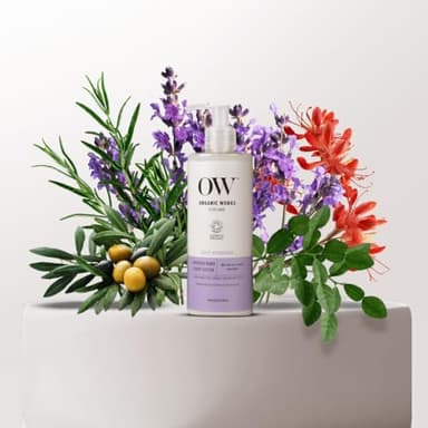 Organic Works Daily Hydration Hand and Body Lotion - Enriched with Vitamin E, Cocoa Butter Lotion for Skin Hydration - Lavender - 10.14 oz - Image 2