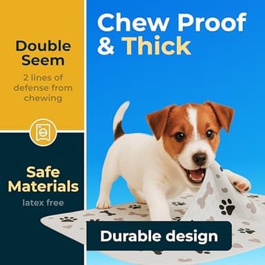 GREEN LIFESTYLE Washable Pee Pads for Dogs - Waterproof Reusable Puppy Pads with Anti-Slip Backing, Pet Training Pad for Puppy Playpen, Crate, Whelping Box, Potty Training (Pack of 2 - 34x36 - Image 5