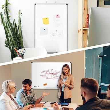 XBoard Magnetic Dry Erase Board/Whiteboard, 36 X 24 Inches, Double Sided White Board,1 Dry Eraser & 3 Dry Erase Markers & 4 Push Pin Magnets - Image 5