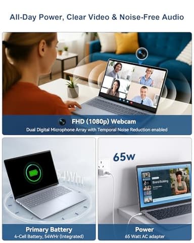 Dell Latest inspiron 16 Touchscreen Laptop with Portable Charging, Intel Core 7-150U (10 cores), 16.0-inch FHD+ IPS Display, AI Copilot, Backlit, Fingerprint Reader, Wins 11 Pro (64GB RAM | 2TB) - Image 8