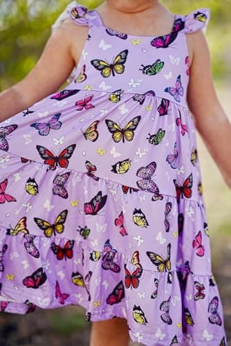 Vieille Toddler Dress 2T Baby Girl Infant Clothes Butterfly Flutter Princess Dress Summer Beach Outfits for Girls 3T - Image 6