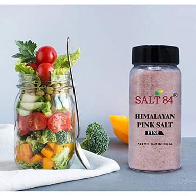 SALT 84 Himalayan Pink Salt, Fine Salt Plastic Shaker - 12.49 Ounce - Image 5