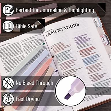 Mr. Pen- Aesthetic Highlighters, 8 Pcs, Chisel Tip, Muted Pastel Color, No Bleed Bible Highlighter Pastel, Highlighters Assorted Colors, Highlighter Set - Image 3