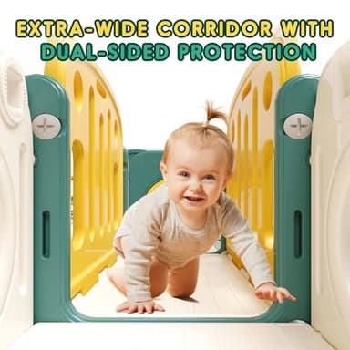 8 in 1 Toddler Slide Set, Kids Slide for Toddlers, Toddler Climber Slide PlaySet with Basketball Hoop,Outdoor Indoor Playground for Toddlers Upgraded - Image 3