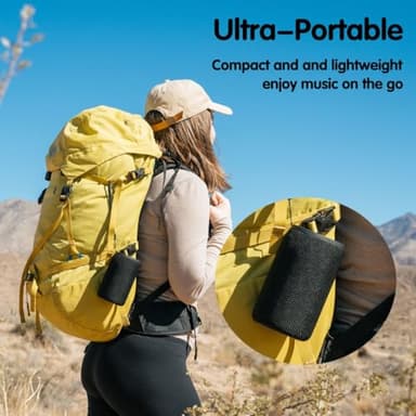 Bluetooth Speaker, MusiBaby Wireless Portable Speaker - Waterproof, Outdoor, Bluetooth 5.0, Dual Pairing, Loud Stereo, Deep Bass, 24H Playtime - Gift Ideas for Home, Party, Travel (BLK) - Image 8
