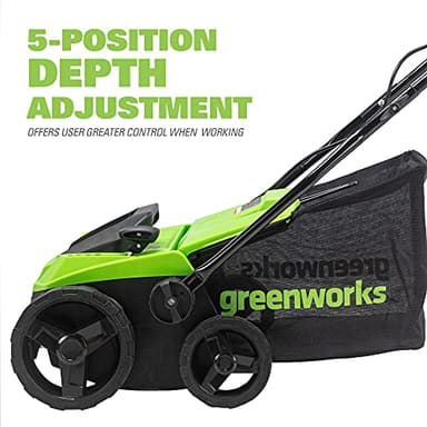 Greenworks 13 Amp 14-Inch Corded Dethatcher / Scarifier, DT13B00 - Image 3