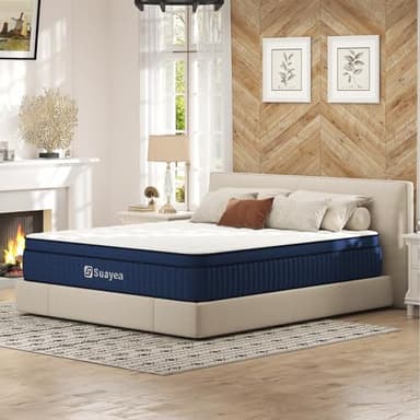 SUAYEA King Size Mattress, 12 Inch King Mattress in a Box, Medium Firm Pocket Spring and Gel Memory Foam for Superior Comfort, Pressure Relief, Strong Edge Support - Image 8