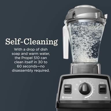 Vitamix Propel Series 510 Blender with Three Blending Programs, Professional-Grade Blender for Smoothies and More, Stainless-Steel Blades, Self-Cleaning Kitchen Appliance, 48 Oz Container, White - Image 6