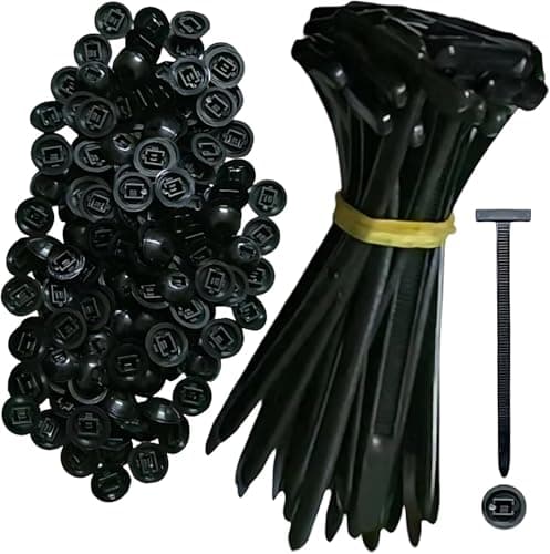 Nylon Universal Cable Tie Buckle – Heavy Duty Self-Locking Zip Ties Holder with Pin & Button Design, Plastic Cable Ties Tool Fasteners Car Body,Zip tie Clips (50pcs Black) - Image 1