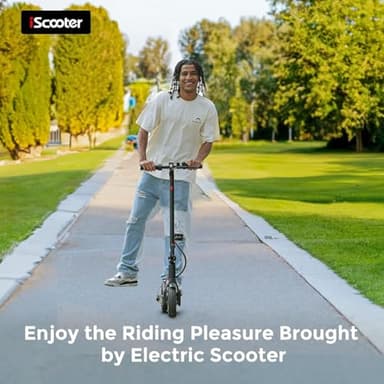 iScooter Electric Scooter, 12 Miles Long Range, 18 Mph Top Speed, Commuting Electric Scooter with Cuise Control, Double Braking Systems Escooter for Adults and Teens - i8 - Image 7