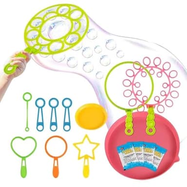 Bubble Wands kit Party Favors for Kids Bulk Toys Party Supplies Christmas Birthday Wedding Bath Time Gifts for Boys Girls (Various) - Image 4