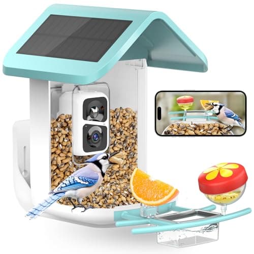 Viubird Bird Feeder with Camera: Solar Powered Smart Bird Camera Feeder 2K Live Feed for Backyard - AI Identify Auto Capture Videos, Gifts for Birdlovers Mom Dad, 2.4GHz WiFi - Image 1