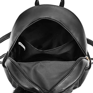 IHAYNER Mini Backpack Purse for Girls Teens Women Purses PU Leather Pom Backpack Shoulder Bag with Charm Tassel - Image 5