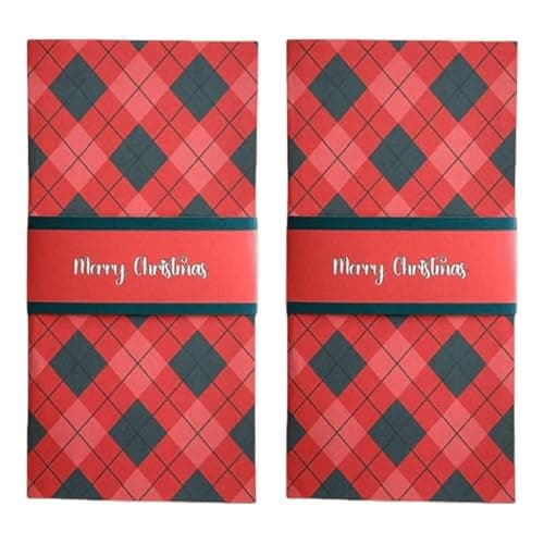 Trmonol Handmade Christmas Gift Card Booklet, Christmas Money Holder Envelope Booklet for Cash, ChristmasGifts Card Book, PartyGift Supplies (2PC) - Image 1