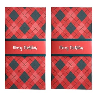 Trmonol Handmade Christmas Gift Card Booklet, Christmas Money Holder Envelope Booklet for Cash, ChristmasGifts Card Book, PartyGift Supplies (2PC) - Image 1