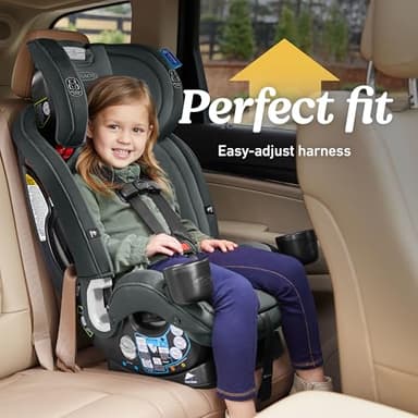 Graco SlimFit3 LX 3-in-1 Slim Car Seat, Rear Facing, Forward Facing to Highback Booster Car Seat, Katrina - Image 6