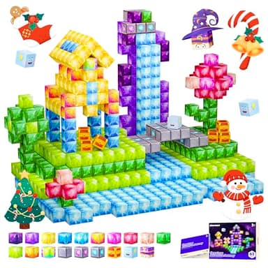 SILYMOLY Magnetic Blocks, Jewel Adventures Edition, Magnetic Building Cubes, Boys & Girls Toddler Toys Age 3-5 4-8,Sensory Toy Gift for Kids, Upgraded STEM Gift 1.2 Inches - Image 8