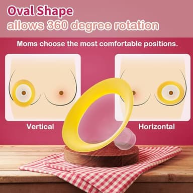 Nenesupply 15mm Oval Flanges Compatible with Medela Breast Pump Parts Replace 17mm Flange Accessories. Work with Pump in Style Parts Symphony Parts Swing Maxi Harmony and Personalfit Flex Connector - Image 4