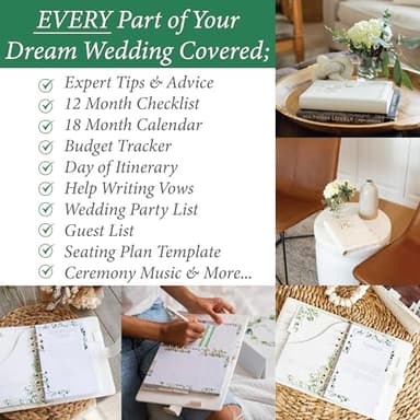 Wedding Planner Book and Organizer - Faux Leather 'Future Mrs' Wedding Planning Book and Organizer 2025-26 I Wedding Binder with. Pen Bookmark & Stickers & Bridal Countdown Calendar I Designed in USA - Image 6
