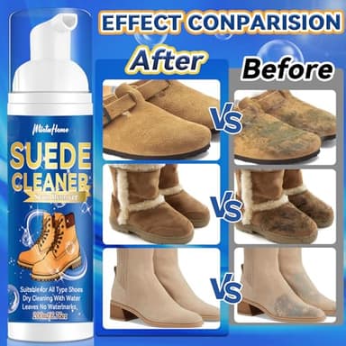 MiotuHome Suede Shoe Cleaner, Suede Cleaner with 4-Side Suede Brush, Shoe Cleaner Removes Dirt & Stain, Shoe Cleaning Kit for All Colors Suede, Nubuck, Boots, Trainer, Leather, Sneaker - Image 2
