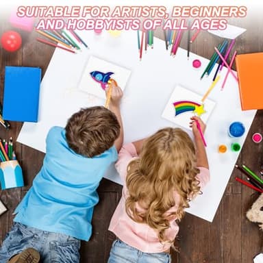 PATIKIL 50 Sets Pure Cotton Watercolor Cards 140lb/300 GSM Postcards with Envelopes for Art Painting Creative Thank Notes, 4x6 Inch - Image 5