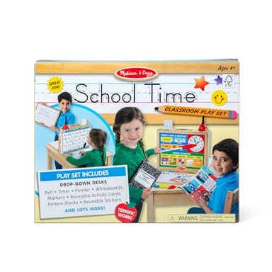 Melissa & Doug School Time! Classroom Play Set Game - Be Teacher or Student - FSC Certified - Image 3