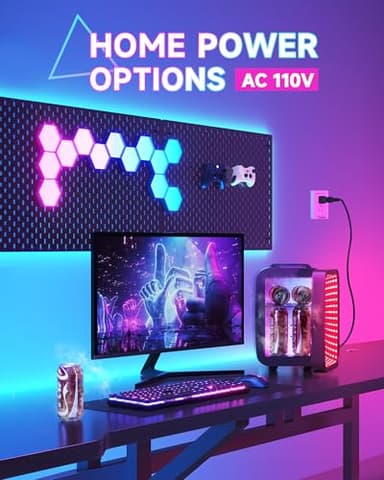 BEICHEN Mini Fridge, 4 Liter/6 Cans Small Refrigerator With Dimmable LED Light,AC/DC Portable Thermoelectric Cooler and Warmer Gaming mini fridge for Bedroom,Office,Gaming room and Car (Black) - Image 4
